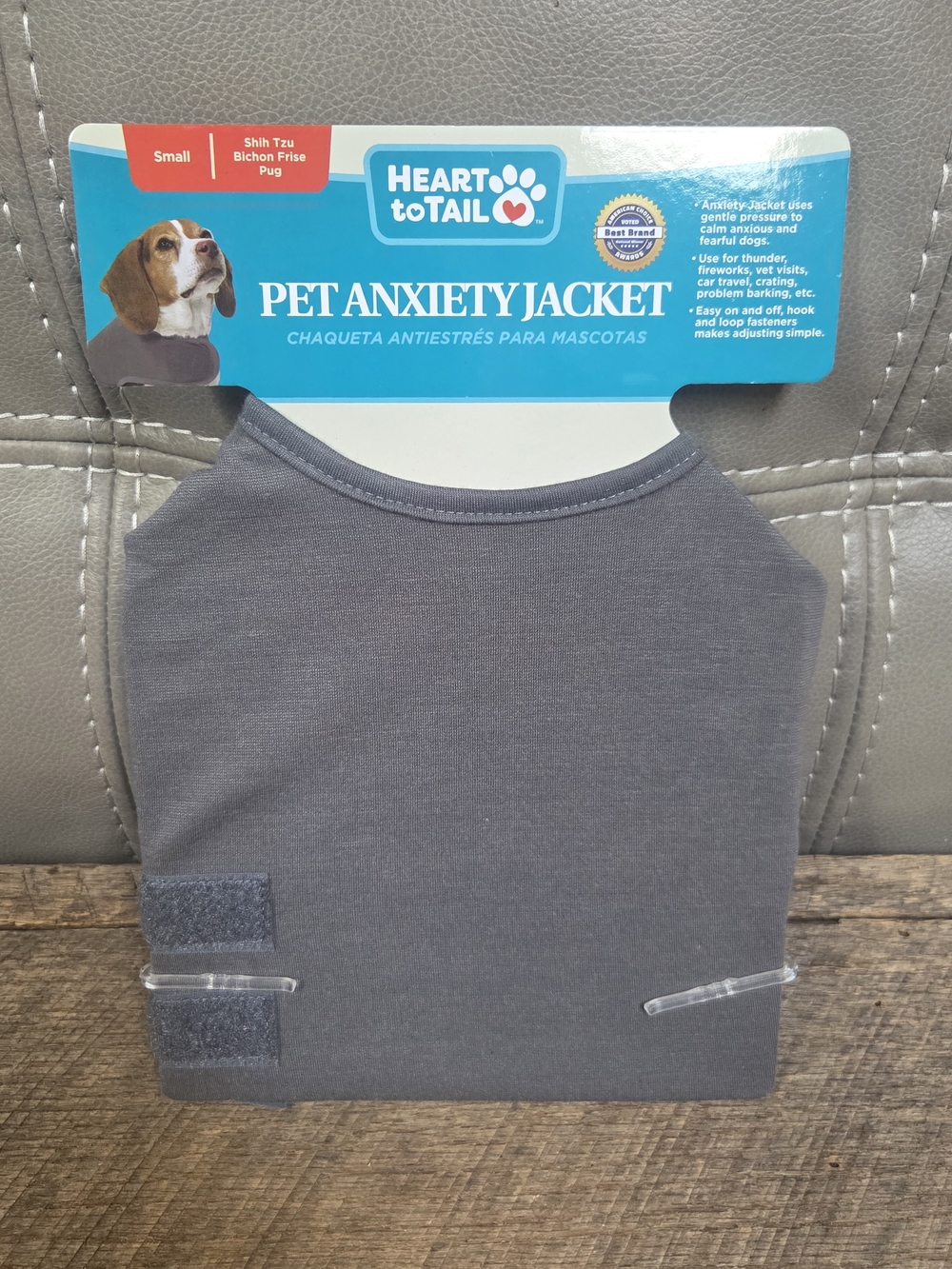 NWT Heart to Tail Gray Dog Anxiety Jacket Vest Size Small BIN 1K